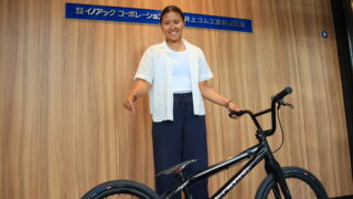 2025/8/18】女子BMXレーシング日本代表 籔田 寿衣選手がiRC本社を訪問